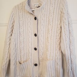 JohnPaulRichard khaki cable cardigan ladies Med.